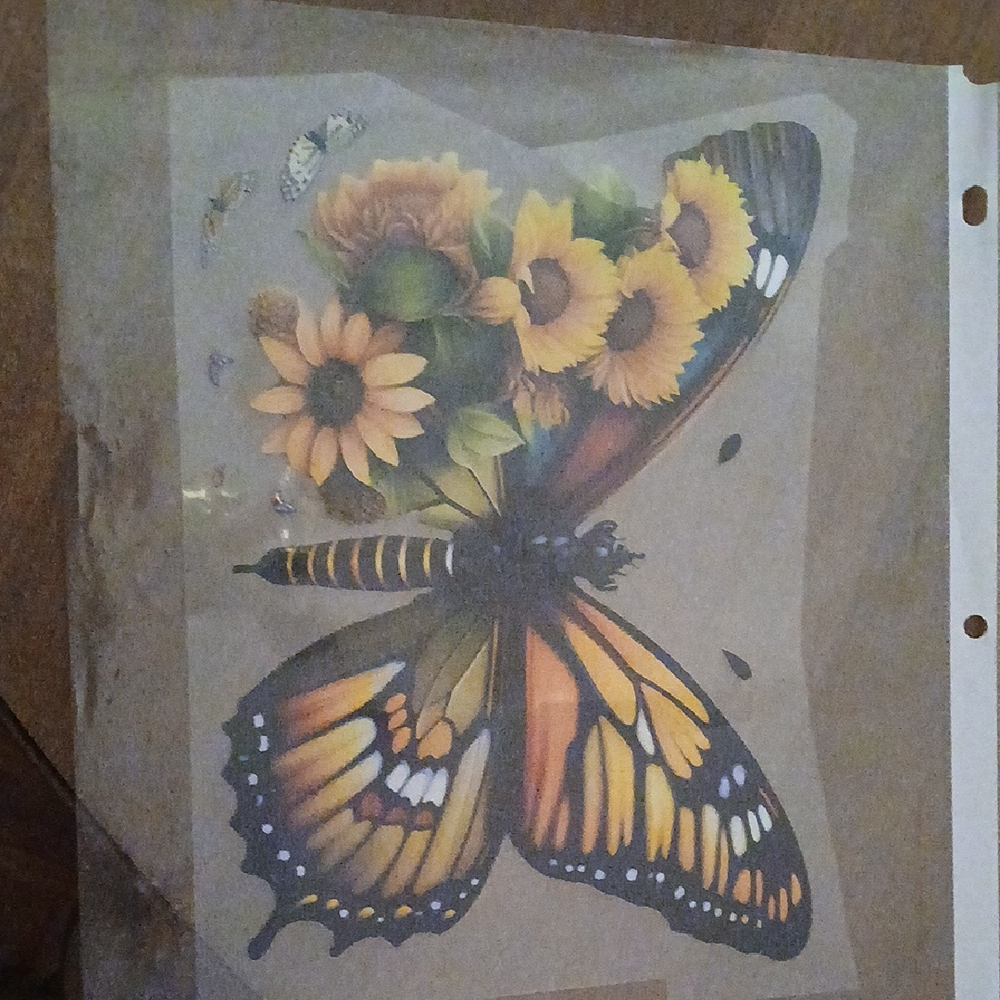 Butterfly and Sunflower Art Print